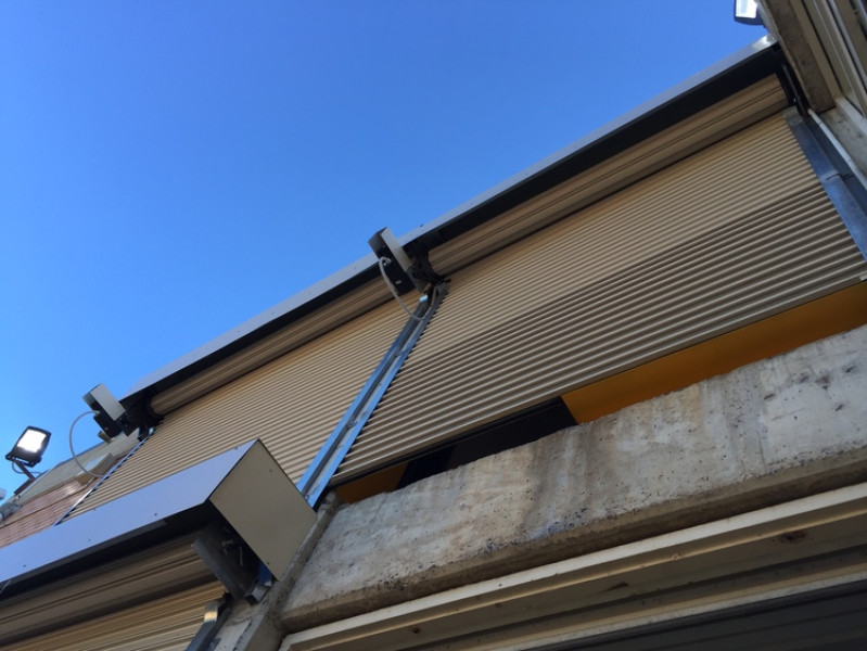 Roller Shutters installed external mounting. We had custom flashings made to cover the motors from the weather.