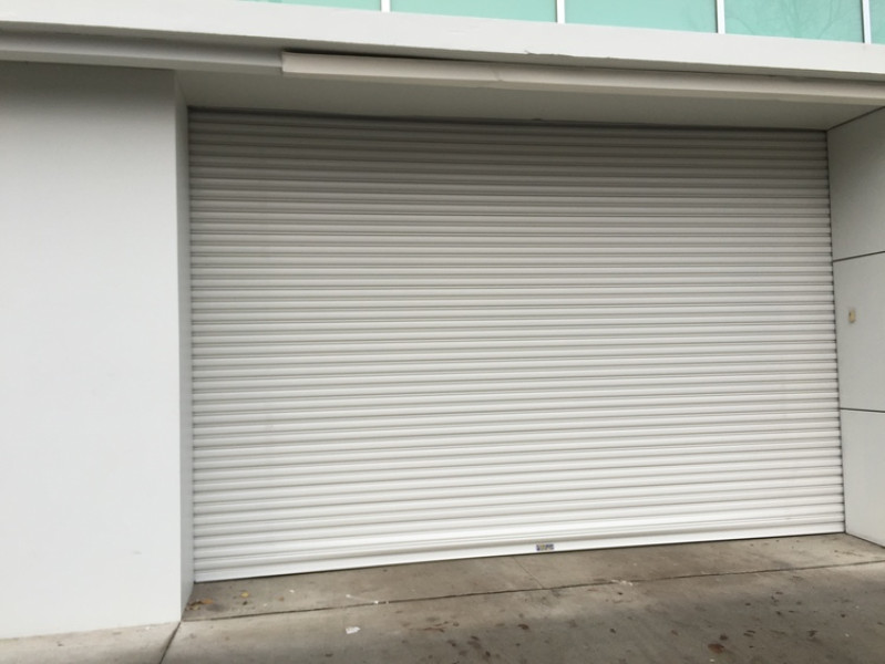 Supplied and Installed at Best Buy Pharmacy in Orange - this is a steel roller shutter in white